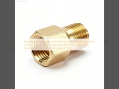 Манометр с медным соединением Прецизионная обработка на станках с ЧПУ Китай Индивидуальные услуги по обработке на станках с ЧПУ из медного сплава Проводящий блок Прецизионная арматура для манометра